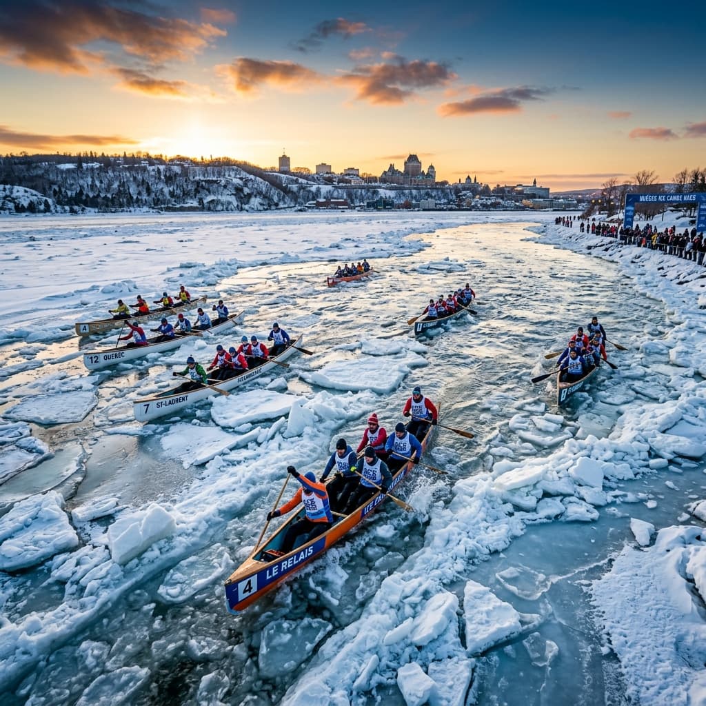 Course de canot à glace — Festival de la Banquise